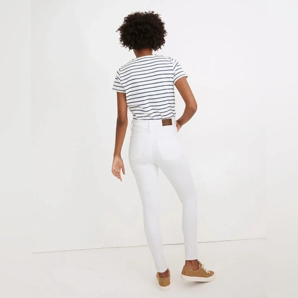 Madewell 10" High-Rise Skinny‎ Jeans in Pure White 28 - Picture 2 of 10